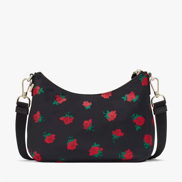 NWT Kate Spade New York Chelsea Rose Toss Printed Crossbody Bag - Black Multi - Picture 3 of 16